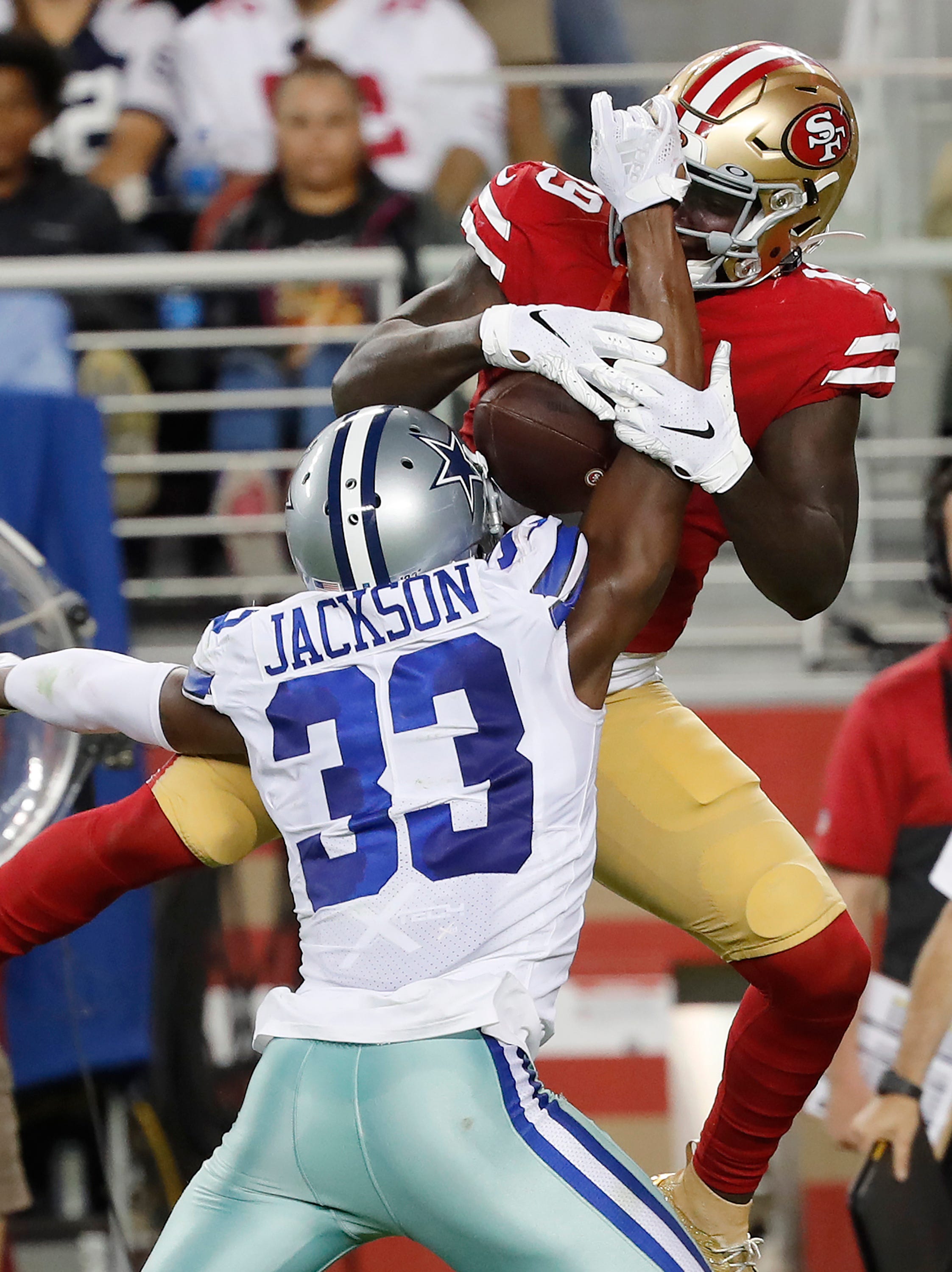 49ers rookie receivers show flashes in exhibition opener