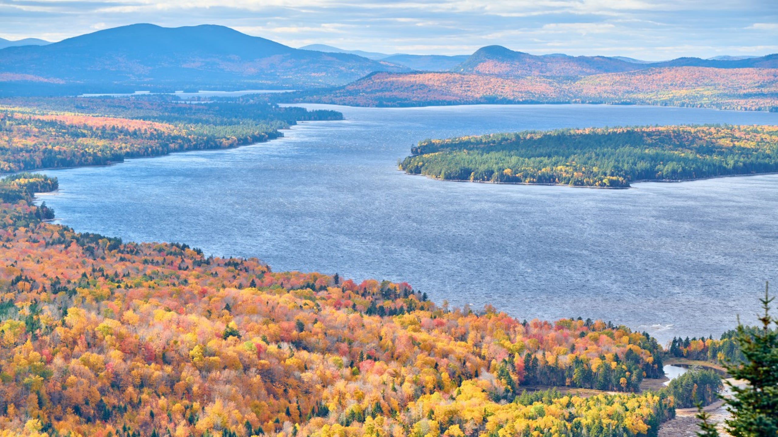 Rangeley, Maine • For a quiet getaway in the northern wilderness, head to Maine's Rangeley Lakes Region. There are 112 lakes and ponds in the area. Moose sightings are common in Rangeley, and brook trout draw fly fishers from all over New England. For those who prefer not to camp out, Rangeley Village offers inns, bed and breakfasts and rustic lodging, as well as shops and down-to-earth eateries. In addition to the peaceful waters, enjoy the backdrop of mountains.