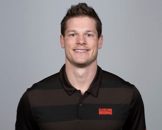 This is a 2019 photo of Tyler Tettleton of the Cleveland Browns NFL football team. (AP Photo)