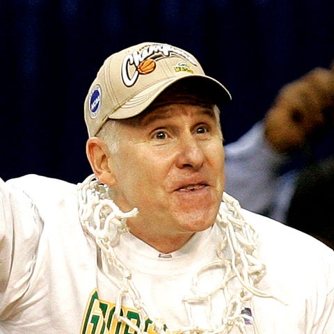 In this 2006 photo, then-George Mason coach Jim La