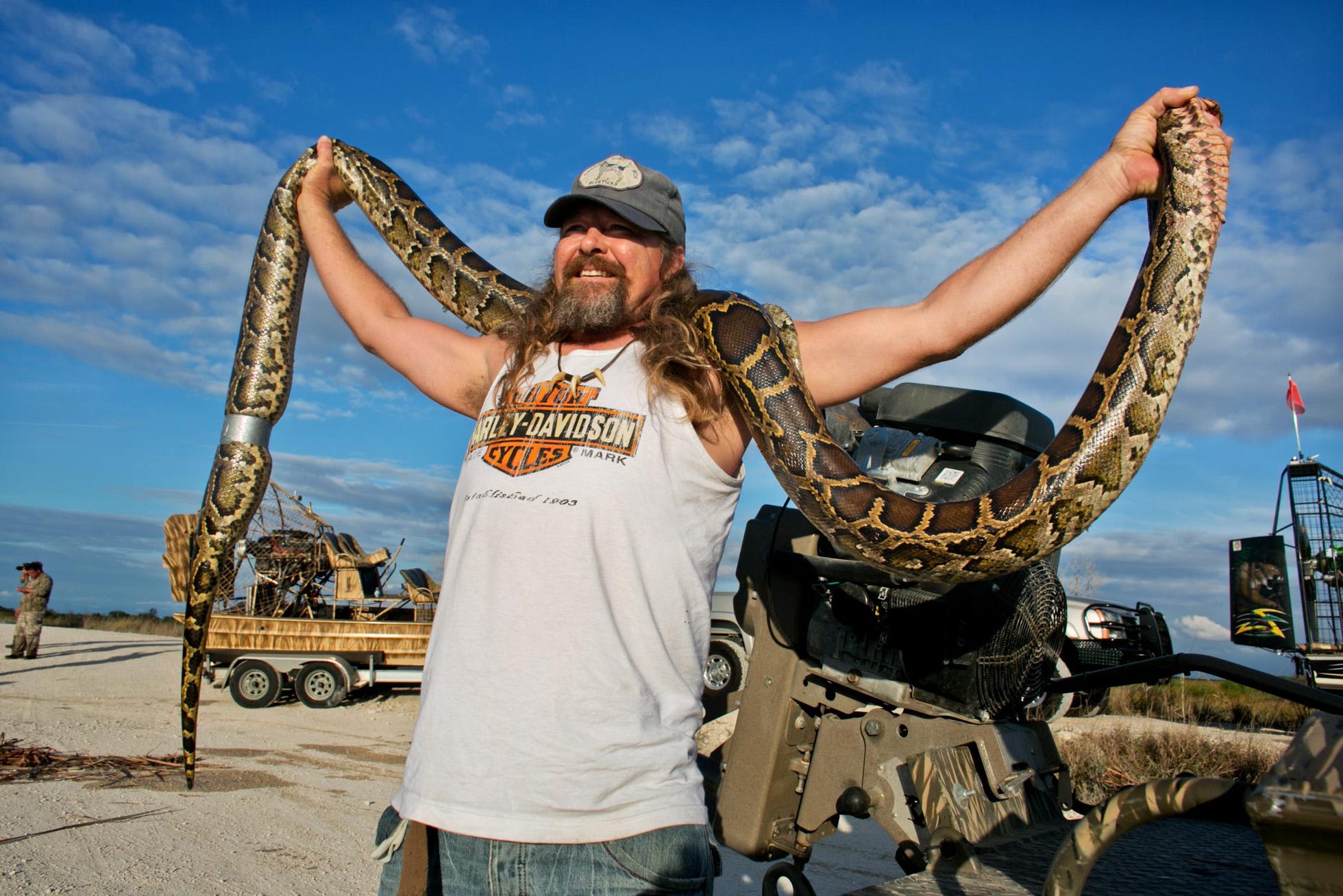 Florida Python Challenge A fight to curb Everglades' invasive snakes