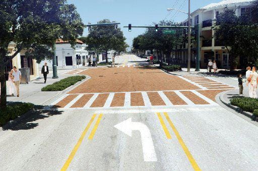Plans for Broadway are similar to this one, planned for South Dixie Highway, with two travel lanes, a turn lane and high-visibility crosswalks.