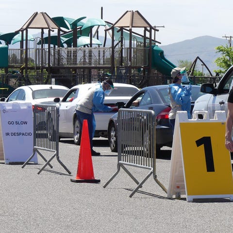 Hundreds of San Bernardino County residents waited