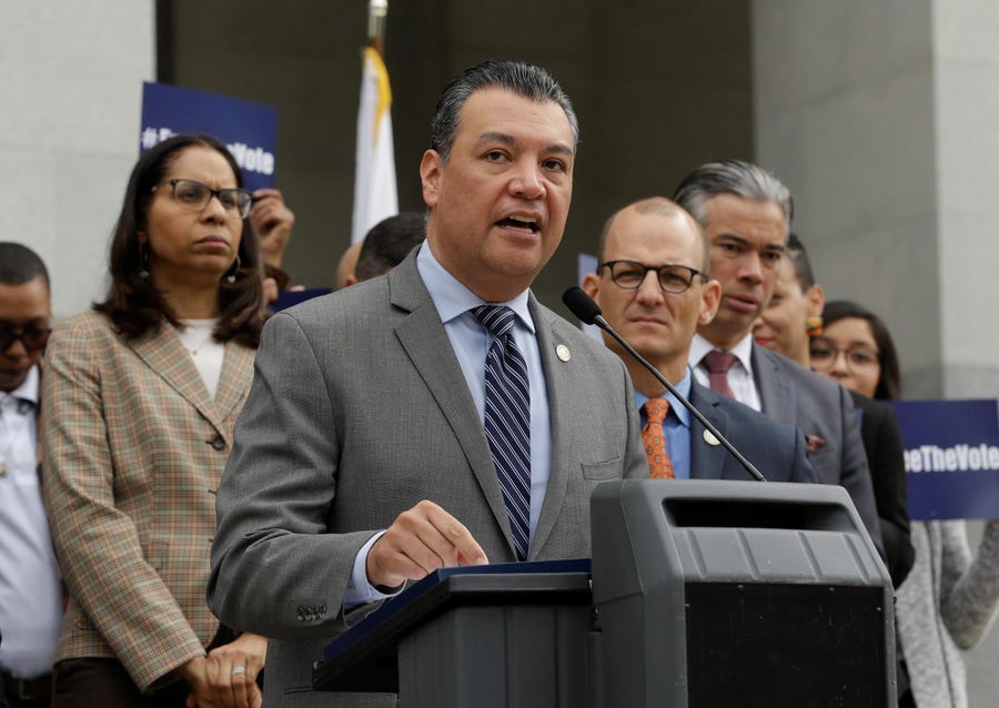 California Secretary of State Alex Padilla will fill in for Kamala Harris in the Senate as she assumes her vice presidential duties.