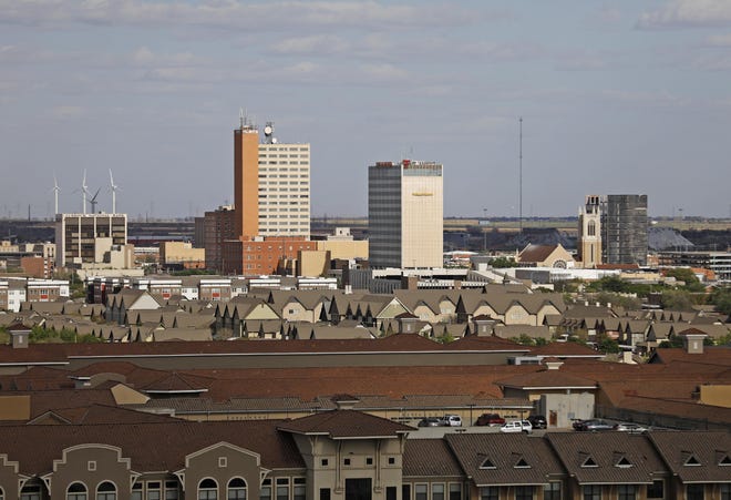 The skyline of downtown Lubbock, Saturday, April 14, 2018, in Lubbock, Texas.
