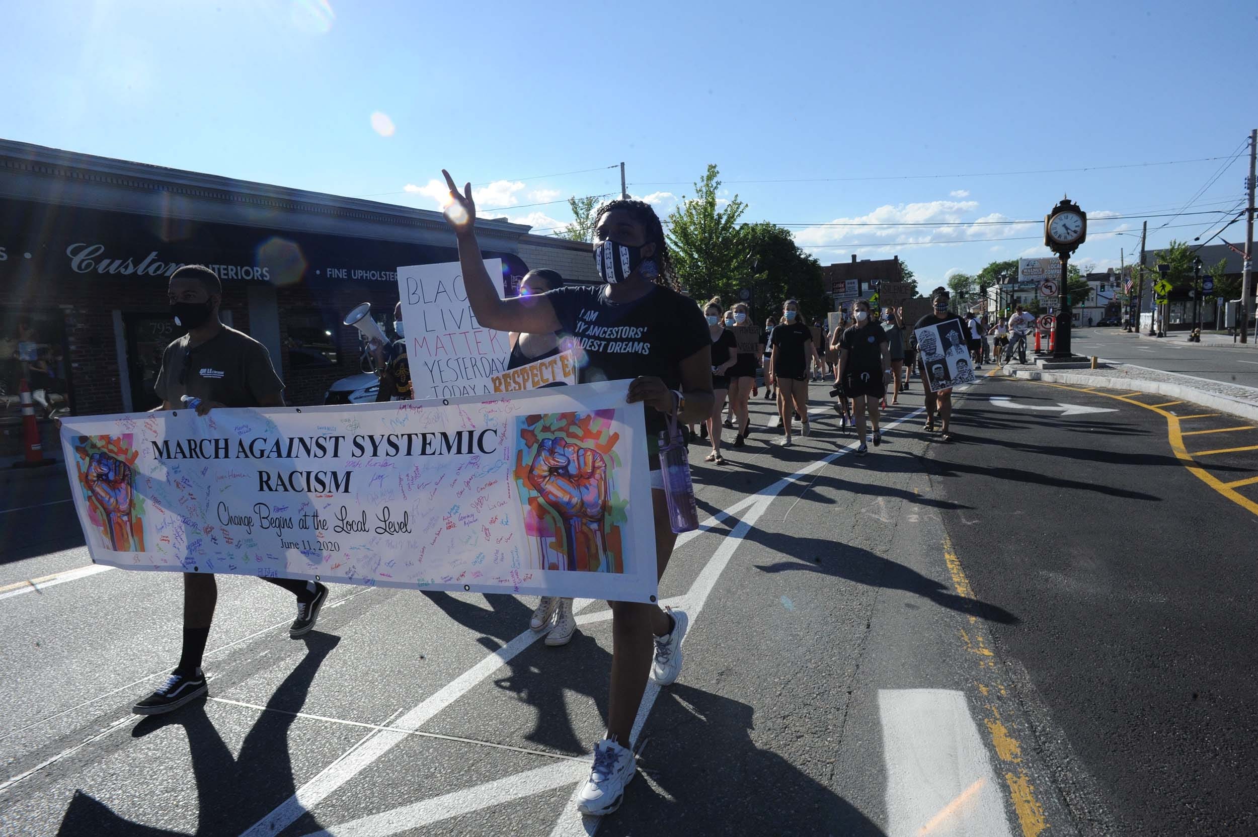 March Against Systemic Racism from Stoughton High School to Faxon Park on Friday, June 12, 2020.