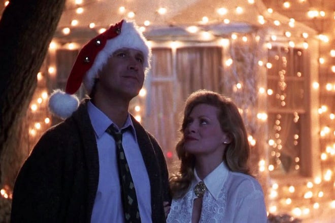 Beverly D'Angelo, right, in "National Lampoon's Christmas Vacation"
