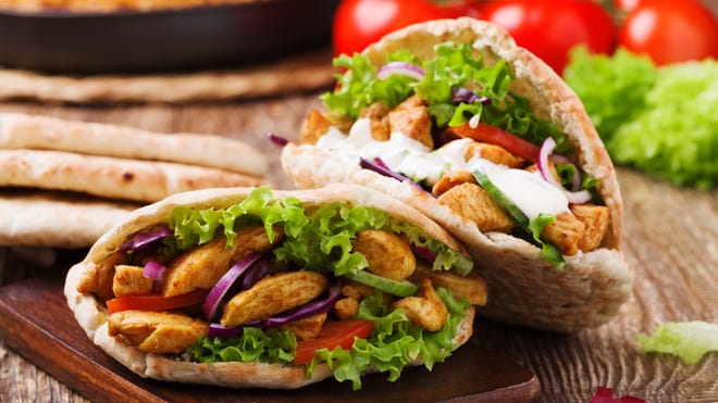 Chicken Caesar pita