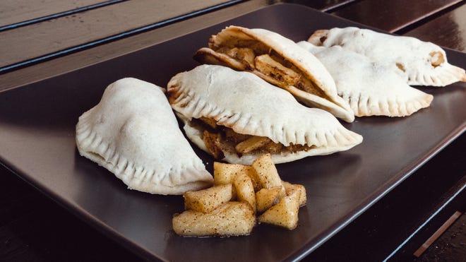 Caramel apple empanada