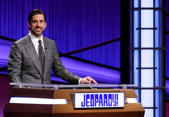 NFL MVP (and former 'Celebrity Jeopardy!' winner) Aaron Rodgers surprised as guest host in April.