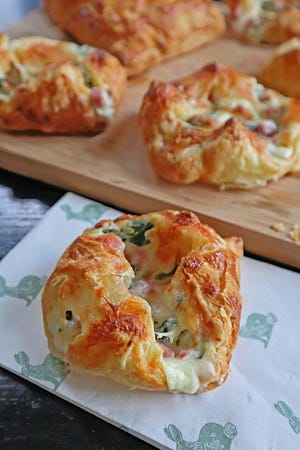 Combine leftover ham with spinach and cheese to make savory tarts.