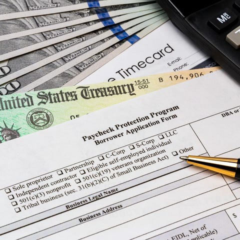 Paycheck Protection Program application sits on a 