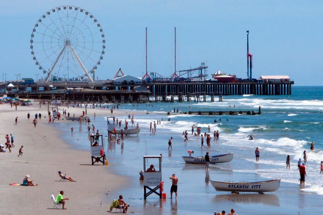 Yhe Atlantic City, N.J., beachfront in 2018.