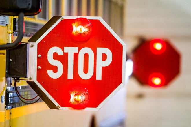 New stop arm cameras are installed on Penn-Harris-Madison school busses on Wednesday, Feb. 3, 2021, in Mishawaka.