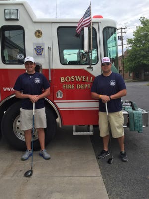 The Boswell Volunteer Fire Department will be holding its 3rd annual golf scramble this Saturday at Oakbrook Golf Course. It will be a 1 p.m. shotgun start with spots still available. If you would like to enter a team or sponsor a hole contact, Tyler Revak at 814-244-9379. Pictured from left, are tournament directors Tony Berkebile and Tyler Revak.