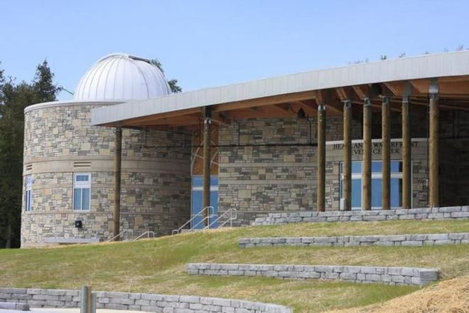 The events center/observatory building at the Headlands International Dark Sky Park is shown.