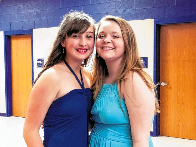 Sydney Wenger, 15, of Orrstown, Pa., said Katie Truman, 15, of Chambersburg, Pa., won first place in the Franklin County Young Playwrights Festival with their play, “Social Media Therapy."
