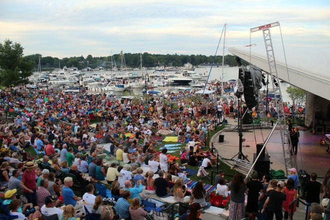 Charlevoix's East Park is filled with people during a previous Venetian Festival concert.