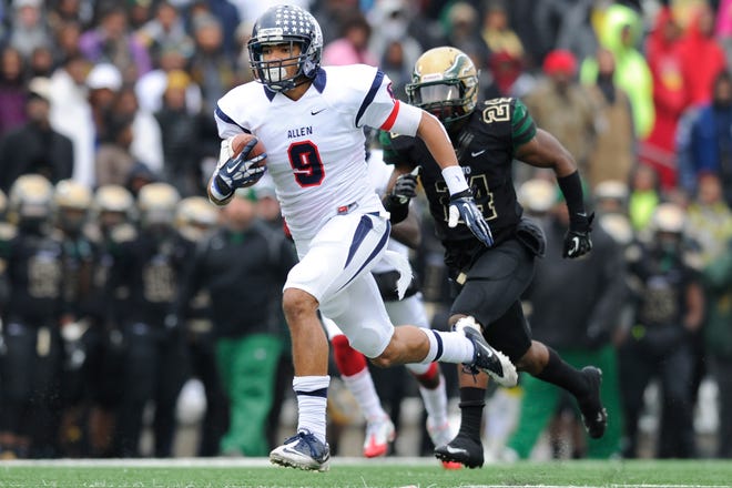 Wide receiver Jalen Guyton, a 2015 prospect from Allen, Texas, verbally committed to Notre Dame on Sunday. (Photo provided/Fort Worth Star-Telegram)
