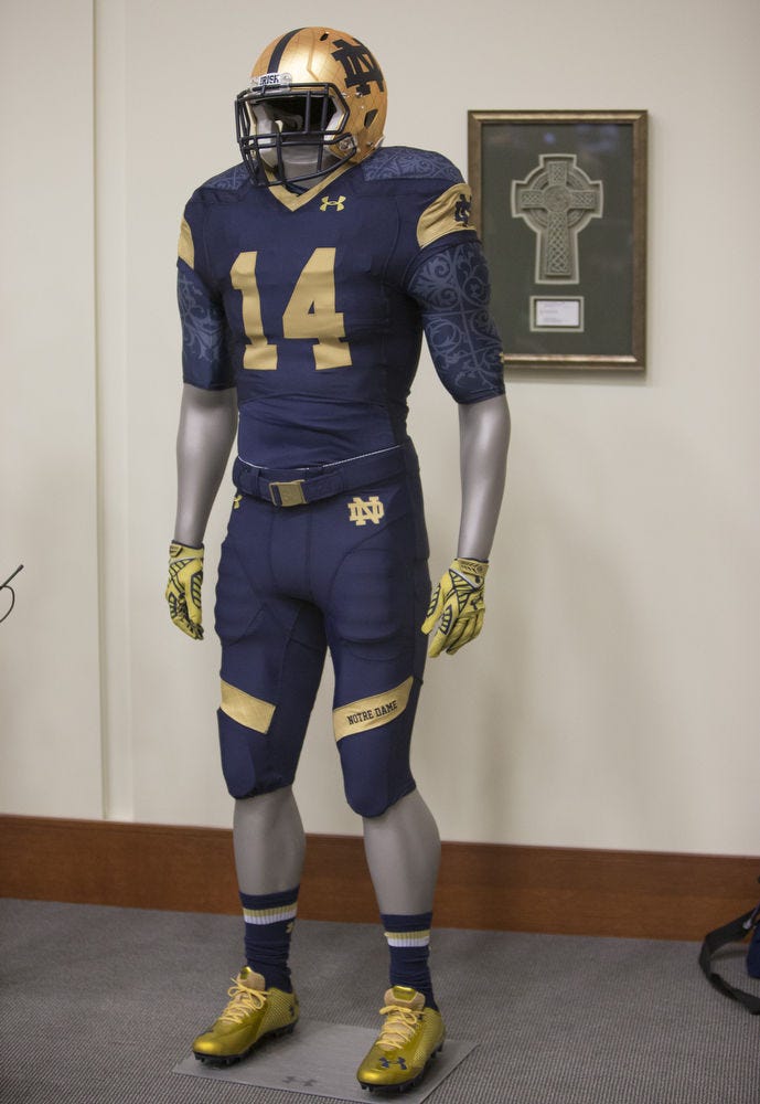 Notre Dame Under Armour Football Uniforms 2022