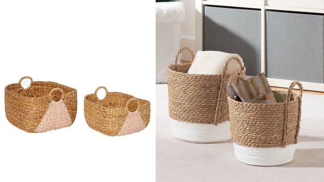 Earthy baskets are a down-to-earth way to keep your home looking pretty and practical.