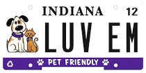 Courtesy photoThe Indiana “pet friendly” license plate provides funds for SNSI’s Spay/Neuter Assistance Program, which subsidizes spay/neuter surgeries for low-income Indiana residents. A specialty plate costs an additional $40, of which $25 goes to the organization. This can mean hundreds of additional spay/neuter surgeries each year in Indiana.
