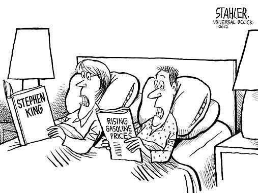Cartoon: Chilling bedtime reading