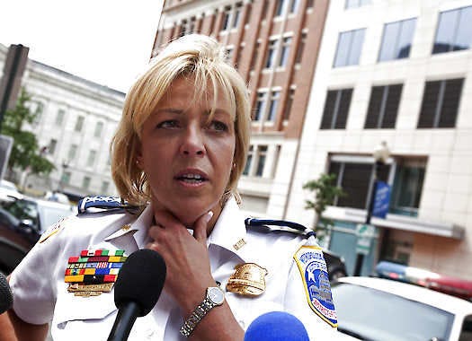 Police Chief Cathy Lanier is seen Aug. 15 in Washington, D.C. J. Scott Applewhite | Associated Press
