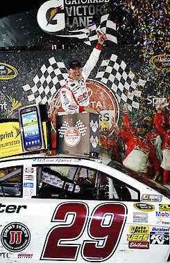 Kevin Harvick celebrates winning the Toyota Owner’s 400 Sprint Cup race at Richmond Saturday.Clem Britt | Associated Press