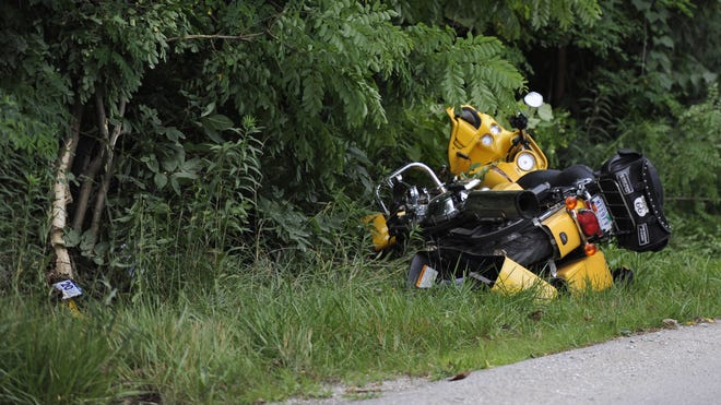 A motorcyclist was injured Tuesday evening after he lost control of his motorcycle on 3000 block of South Rockport Road in Bloomington. He was taken to IU Health Bloomington Hospital. No further details were immediately available. Chris Howell | Herald-Times