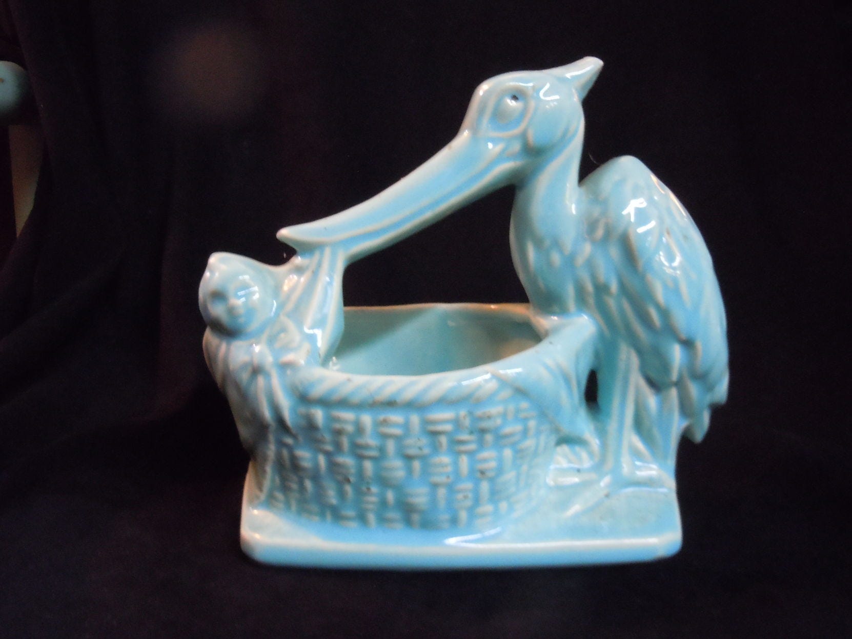 Vintage baby themed planters