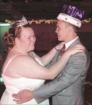 Erica Laws, left, and Connor Henderson were crowned the King and Queen of the Paoli High School Prom. (Photo by Tim Thone)