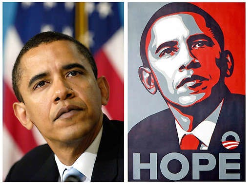 Shepard Fairey’s art based on a 2006 AP photograph became an iconic image in Obama’s presidential campaign.