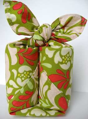 A furoshiki is a traditional Japanese wrapping cloth, which is a novel, and reusable, way to wrap holiday gifts this season