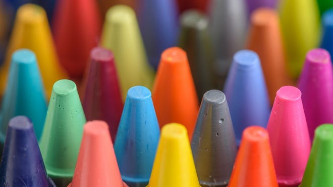 Crayola Crayons was first on the market in 1903. The Crayola factory in Easton, Pennsylvania turns out more than 12 million crayons per day, or about 3 billion per year, in hundreds of different colors.