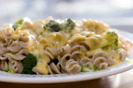 This Stovetop Pasta and Cheese makes use of creme fraiche, cheddar cheese and whole wheat pasta, with broccoli added for the nod to nutrition. Larry Crowe | Associated Press