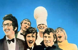 From left: Eric Idle, Graham Chapman, Michael Palin, John Cleese, Terry Jones and Terry Gilliam, from "Monty Python\'s Personal Best," a six-part series airing on PBS stations, including WTIU, Bloomington. Courtesy | Scripps Howard News Service