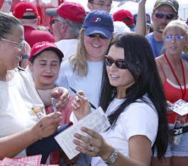 Indy Racing League driver Danica Patrick is besieged by autograph-seekers wherever she goes, but now it may be time for her to win something. Larry Gibberson | Associated Press
