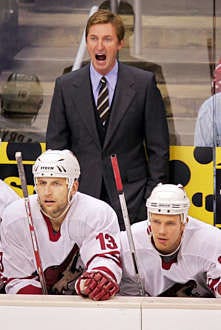NHL legend Wayne Gretzky is back on the bench as the head coach of the Phoenix Coyotes as the league resumes play after losing the entire 2004-05 season to a lockout. Mark J. Terrill | Associated Press