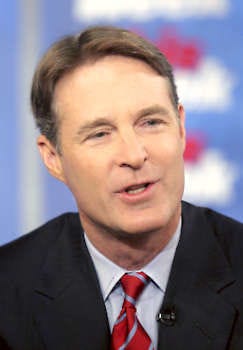 Sen. Evan Bayh, D-Ind., appears for an interview with George Stephanopolous on ABC\'s This Week, in Washington, Sunday, Dec. 3, 2006. (AP Photo/ABC News, Lauren Victoria Burke)