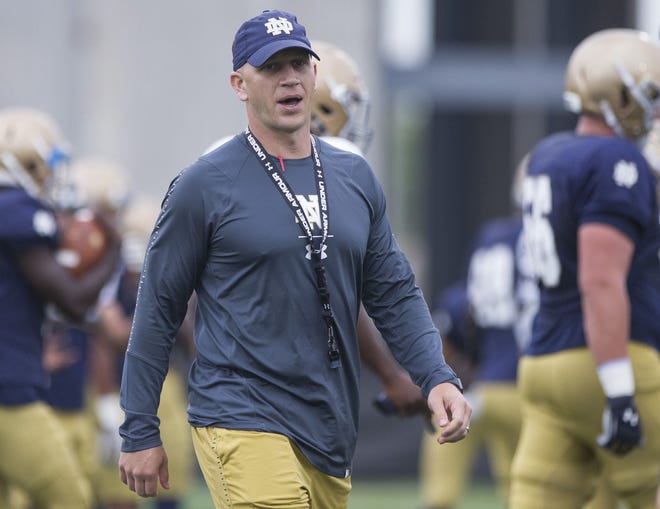 Notre Dame defensive coordinator Clark Lea played a part in the Irish offering Phillip Webb, a 2020 linebacker out of Georgia.