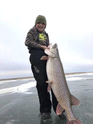 Jerron Haider with the northern he caught Sunday. Courtesy photo