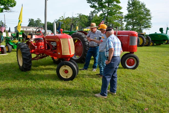 Antique tractors on display at Unity