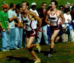 Noth\'s David Welch (left) and Silas Canary finished 1-2 at the boys\' cross country semistate in Terre Haute on Saturday. Staff photo by Andrew Russell