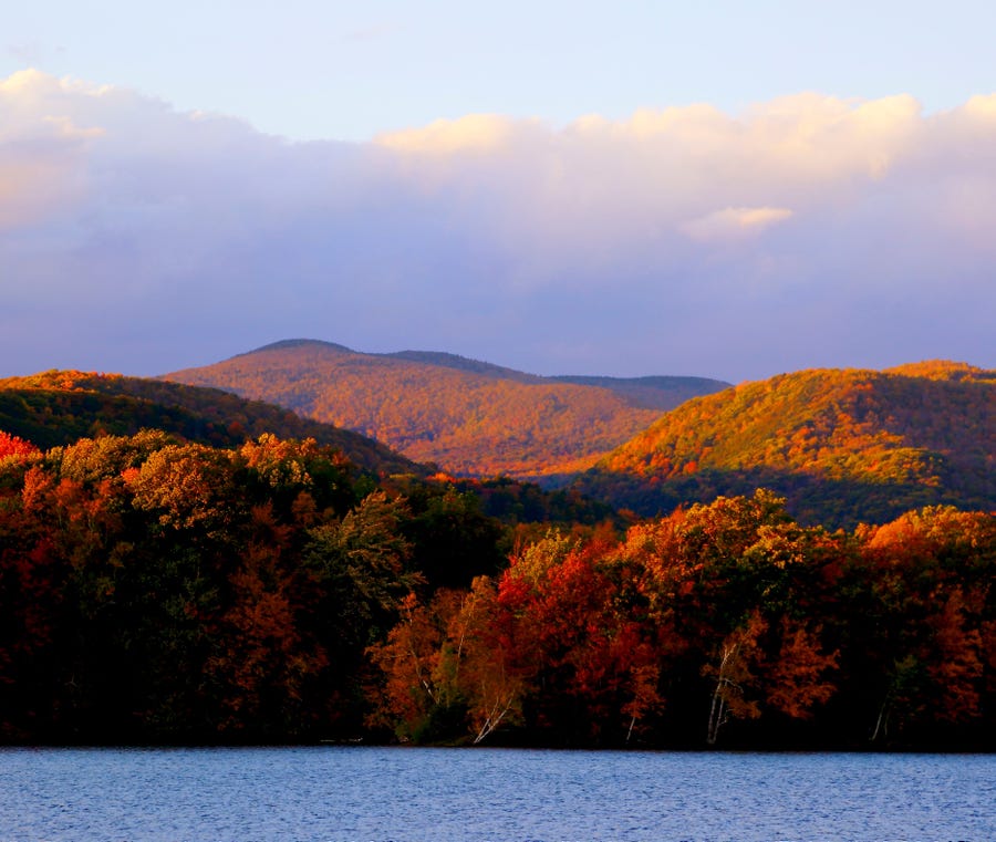 Mount Greylock presents a painter's palette of fall color