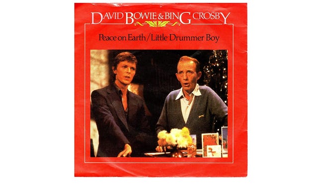David Bowie and Bing Crosby     • Song:  Little Drummer Boy (TV appearance) Bowie and Crosby teamed up for an intergenerational performance of this Christmas classic on Crosby's 1977 Christmas TV special on CBS. Bowie was rumored to have partly taken the gig because his mom was a big Bing Crosby fan. While the song is a bit more of Bing Crosby's style, Bowie showed that he could perform traditional music as well as his more signature stuff. (Crosby died just a month after the show was taped, and never saw the results of the collaboration.)     ALSO READ: The 25 Most Iconic Musical Duos of All Time