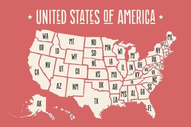What is the largest state in the US? Size of the states by land area