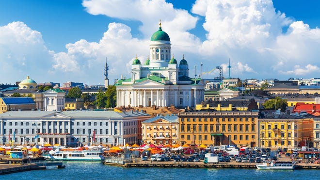 Helsinki, the capital of Finland, which was voted the happiest country in the world for the fifth straight year.