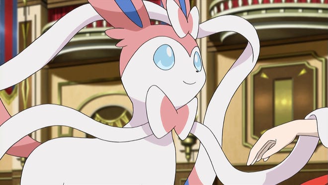 Sylveon is a Fairy-type Pokémon introduced in Generation VI.  It is part of the Eevee evolution and is one of the final forms of the Pokemon along with Vaporeon, Jolteon, Flareon, Espeon, Umbreon, Leafeon, and Glaceon.