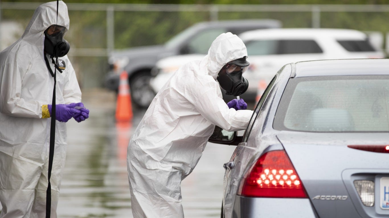 Drive-through coranavirus testing and vaccination clinics have become commonplace during the pandemic.